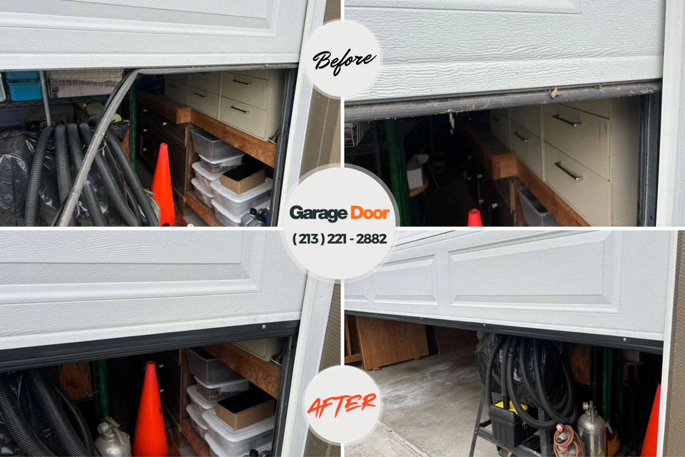 Before and after: Garage Door Installation & Replacement Holiday Shores, IL